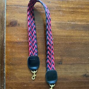 Clare V - Navy and Red Braided Shoulder Strap